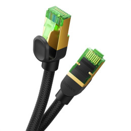 Baseus greitas RJ45 kat. 8 40Gbps 20m pinti juodi