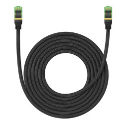 Baseus greitas tinklo kabelis RJ-45 cat.8 40Gbps 5m pintas - juodas