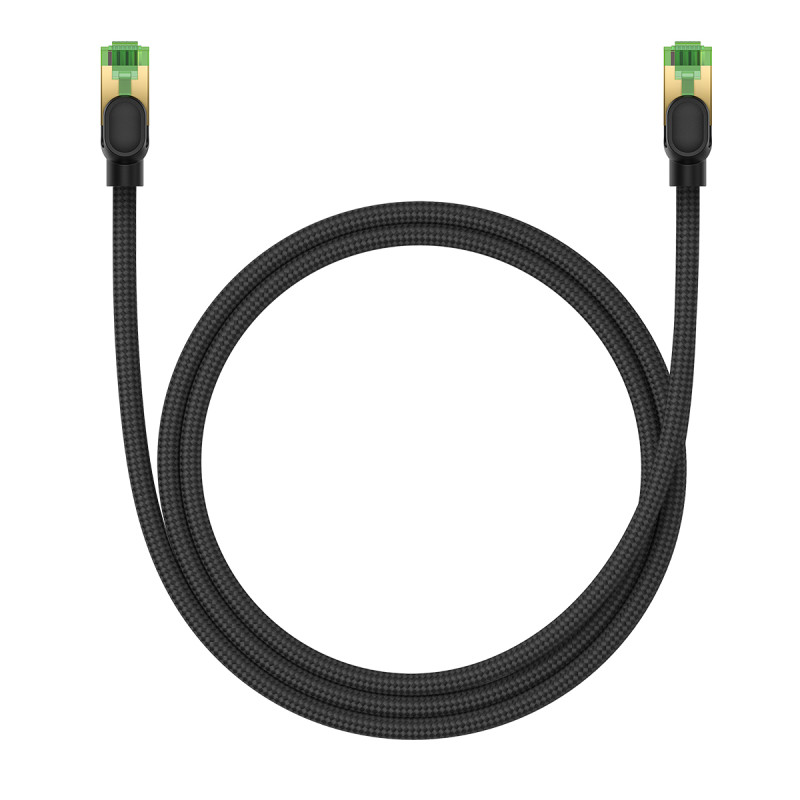Baseus greitas RJ45 kat. 8 40Gbps 1m pinti juodi