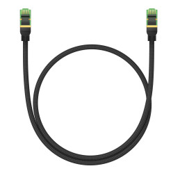 Baseus greitas RJ45 kat. 8 40Gbps 0,5m pinti juodi