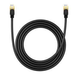 Baseus greitas tinklo kabelis RJ-45 cat.8 40Gbps 2m apvalus - juodas