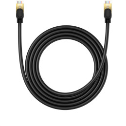 Baseus greitas tinklo kabelis RJ-45 cat.8 40Gbps 2m apvalus - juodas