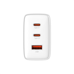 Baseus Cube Pro 65W GaN įkroviklis 2x USB-C USB-A - baltas