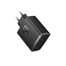 Baseus Cube Pro 65W GaN įkroviklis 2x USB-C USB-A - juodas