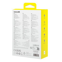 Baseus Enjoyment USB-A automobilinis įkroviklis su USB-C / Lightning 60W laidu - juodas