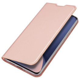Dux Ducis Skin Pro ekologiškos odos dėklas, skirtas Xiaomi Redmi 12 / Redmi 12R - rožinis