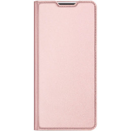Dux Ducis Skin Pro ekologiškos odos dėklas, skirtas Xiaomi Redmi 12 / Redmi 12R - rožinis