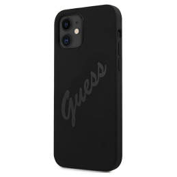 Guess Script Vintage dėklas iPhone 12 mini - juodas