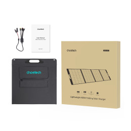 400W Choetech SC017 saulės įkroviklis - juodas