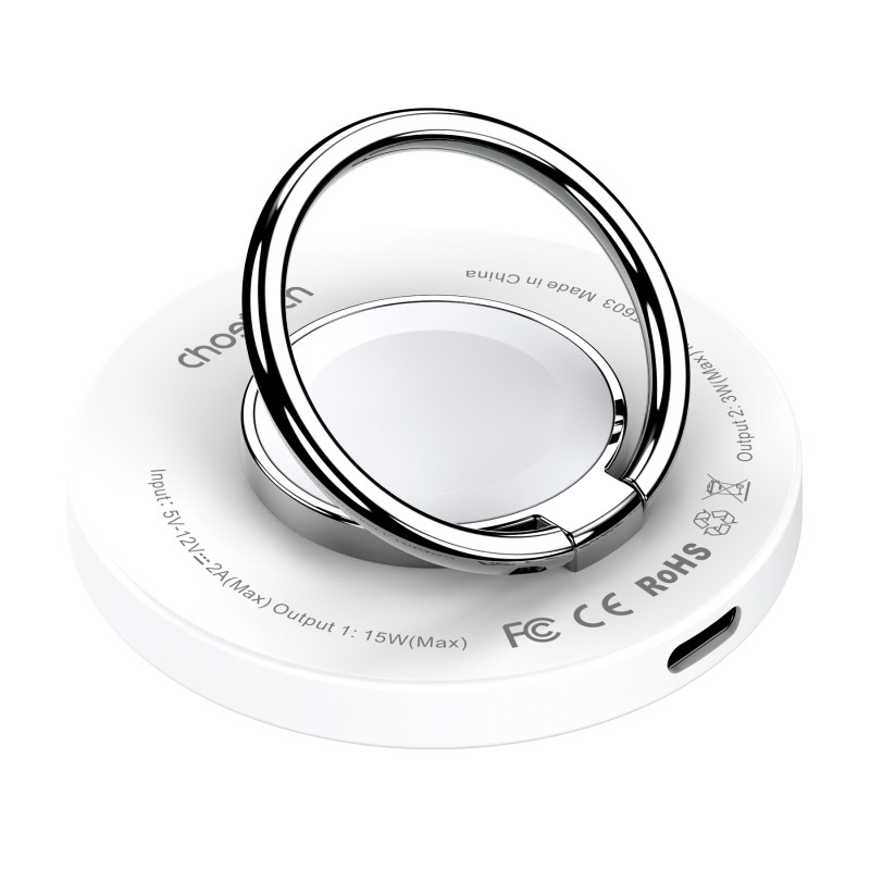 Choetech T603-F MagSafe indukcinis įkroviklis su laikikliu - baltas
