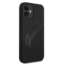 Guess Script Vintage dėklas iPhone 12 mini - juodas