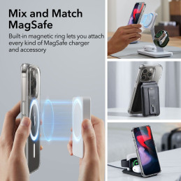 ESR Classic Hybrid Halolock MagSafe dėklas iPhone 15 Pro - skaidrus