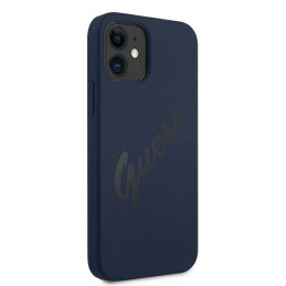 Guess Script Vintage dėklas iPhone 12 mini - mėlynas