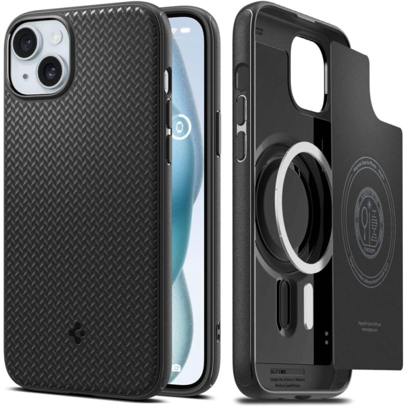 Spigen Mag Armor MagSafe dėklas iPhone 15 - matinė juoda
