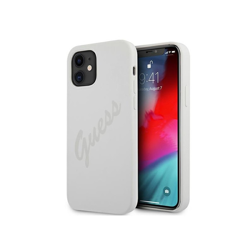 Guess Script Vintage dėklas iPhone 12 mini - kreminis