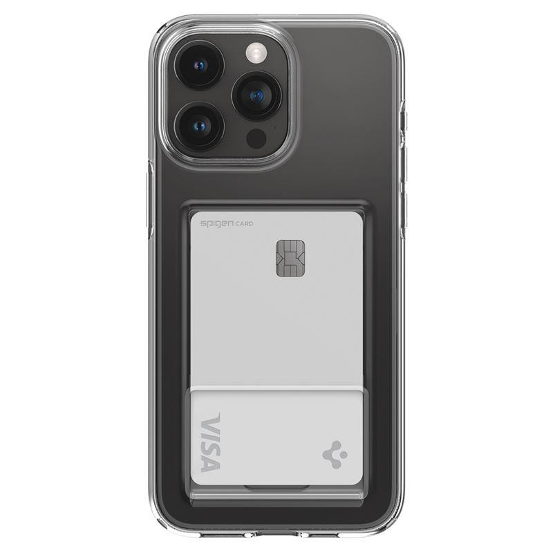Spigen Crystal Slot dėklas, skirtas iPhone 15 Pro Max - skaidrus