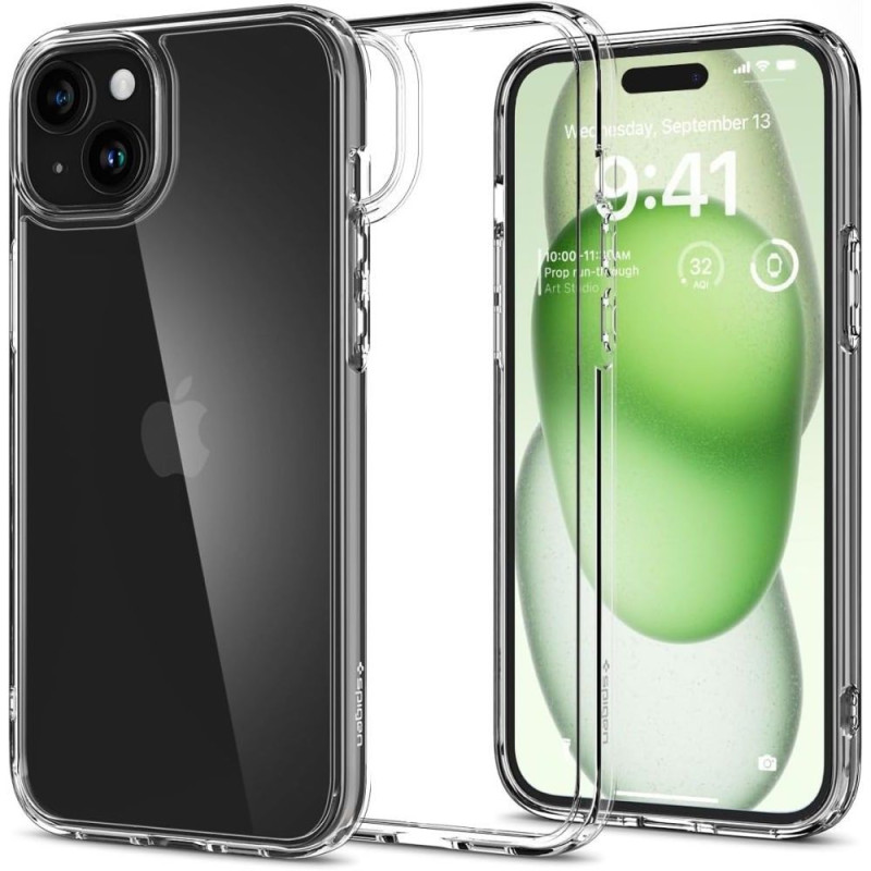 Spigen Ultra Hybrid dėklas iPhone 15 Plus - skaidrus