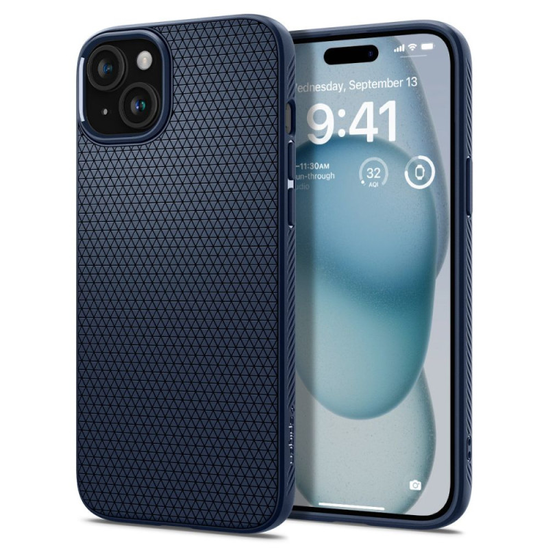 Spigen Liquid Air dėklas iPhone 15 - mėlynas