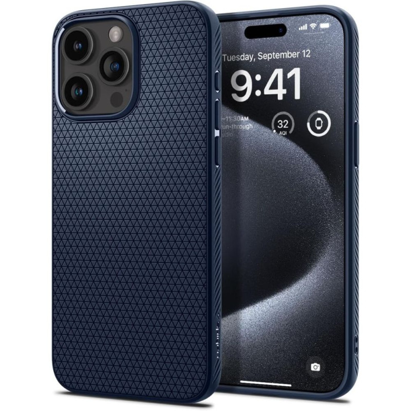 Spigen Liquid Air dėklas iPhone 15 Pro - mėlynas