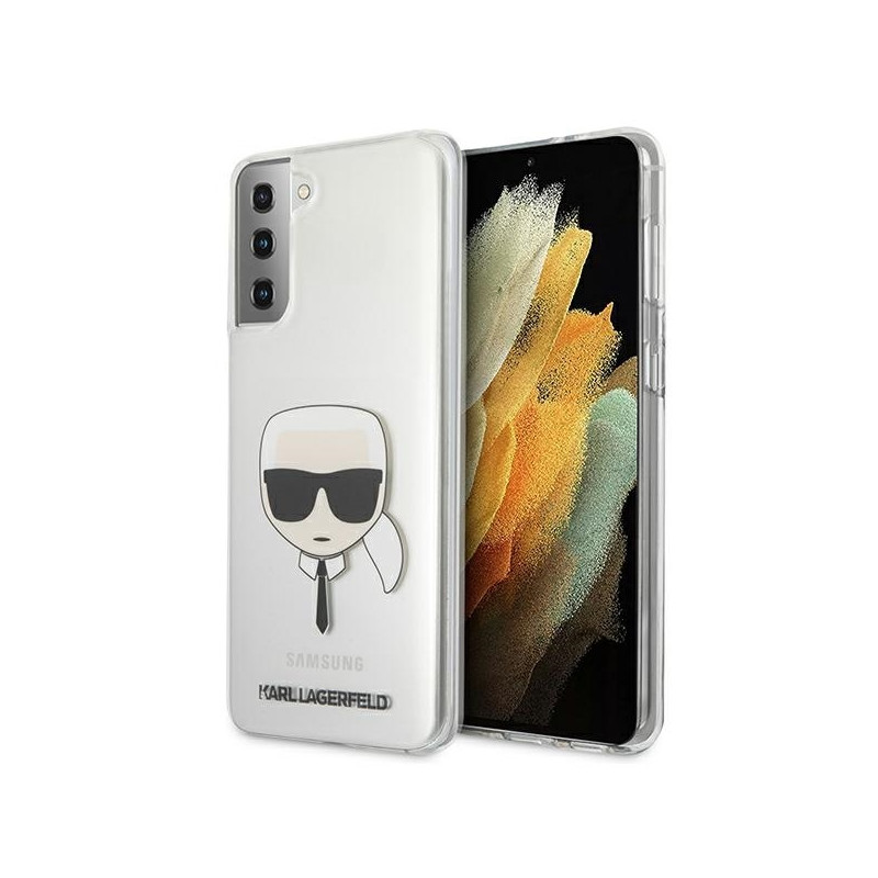 Karl Lagerfeld Karl& 39 s Head dėklas, skirtas Samsung Galaxy S21+ - skaidrus