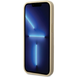Guess Glitter Script Big 4G dėklas, skirtas iPhone 13 Pro / iPhone 13 - auksinis