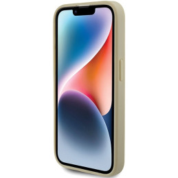 Guess Glitter Script Big 4G dėklas iPhone 15 Pro - auksinis