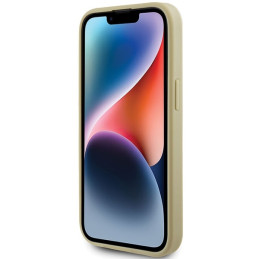 Guess Glitter Script Big 4G dėklas iPhone 15 Plus - auksinis