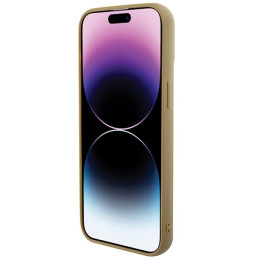 Guess Disco Metal Script dėklas iPhone 15 - auksinis