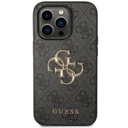 Guess 4G Big Metal Logo dėklas, skirtas iPhone 15 Pro Max - pilkas
