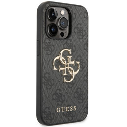 Guess 4G Big Metal Logo dėklas, skirtas iPhone 15 Pro Max - pilkas