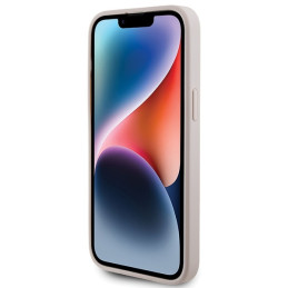 Guess 4G Metal Gold Logo dėklas, skirtas iPhone 15 Pro Max - rožinis