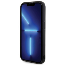 Guess Quilted Metal Logo dėklas, skirtas iPhone 15 Pro Max - juodas
