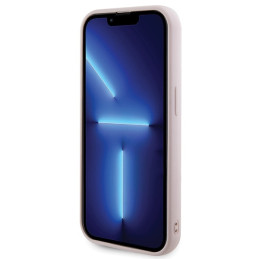 Guess Quilted Metal Logo dėklas, skirtas iPhone 15 Pro Max - rožinis
