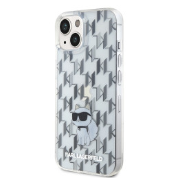 Karl Lagerfeld Monogram Choupette dėklas iPhone 15 - skaidrus