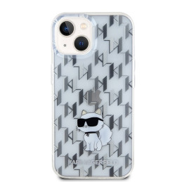 Karl Lagerfeld Monogram Choupette dėklas iPhone 15 - skaidrus