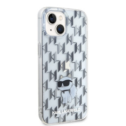 Karl Lagerfeld Monogram Choupette dėklas iPhone 15 - skaidrus