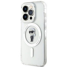 Karl Lagerfeld IML Ikonik MagSafe dėklas iPhone 15 Pro - skaidrus