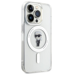 Karl Lagerfeld IML Ikonik MagSafe dėklas iPhone 15 Pro - skaidrus