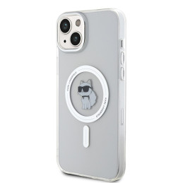 Karl Lagerfeld IML Choupette MagSafe dėklas iPhone 15 Plus - skaidrus