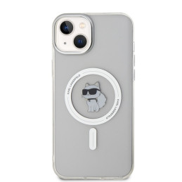 Karl Lagerfeld IML Choupette MagSafe dėklas iPhone 15 Plus - skaidrus
