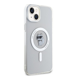 Karl Lagerfeld IML Choupette MagSafe dėklas iPhone 15 Plus - skaidrus