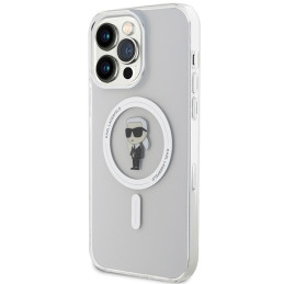 Karl Lagerfeld IML Ikonik MagSafe dėklas iPhone 15 Pro Max - skaidrus