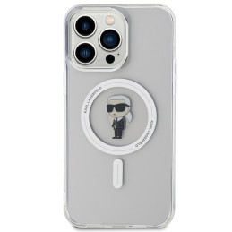 Karl Lagerfeld IML Ikonik MagSafe dėklas iPhone 15 Pro Max - skaidrus