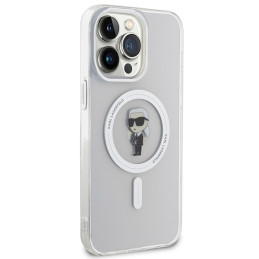 Karl Lagerfeld IML Ikonik MagSafe dėklas iPhone 15 Pro Max - skaidrus