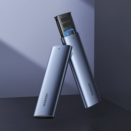 Ugreen M.2 SSD disko korpusas USB 3.2 Gen 2 (SuperSpeed USB 10 Gbps) + USB tipo C laidas, 0,5 m pilkas (CM400 10902)