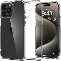 Spigen Ultra Hybrid dėklas iPhone 15 Pro - skaidrus