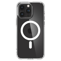 Spigen Ultra Hybrid Mag dėklas su MagSafe, skirtas iPhone 15 Pro Max - baltas