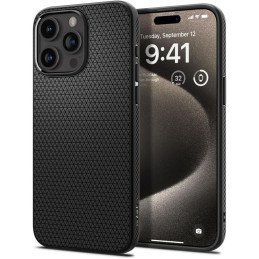 Spigen Liquid Air dėklas, skirtas iPhone 15 Pro Max - matinė juoda