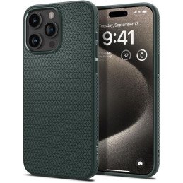 Spigen Liquid Air dėklas iPhone 15 Pro Max - tamsiai žalias