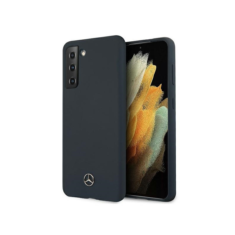 Mercedes Silicone Line dėklas Samsung Galaxy S21+ - mėlynas